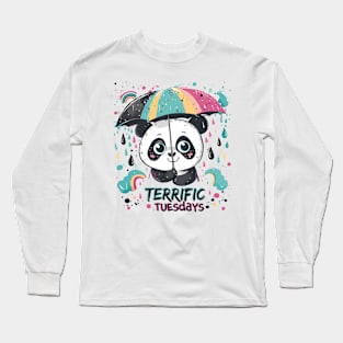 Terrific Tuesdays: Kawaii Panda & Rainbows Long Sleeve T-Shirt